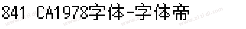 841 CA1978字体字体转换
